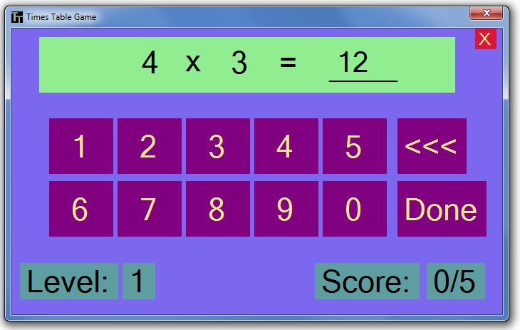 Times Tables Practice
